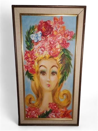 Auction Exchange USA - Flower Girl Oil Painting